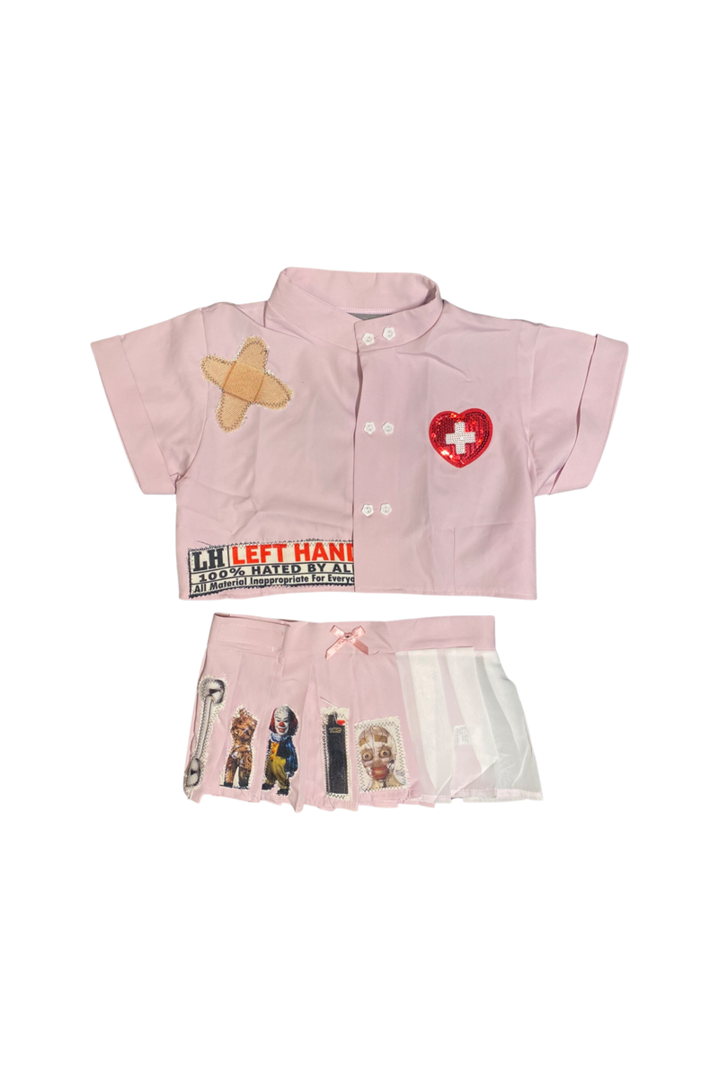 little miss pink nurse 2 pc