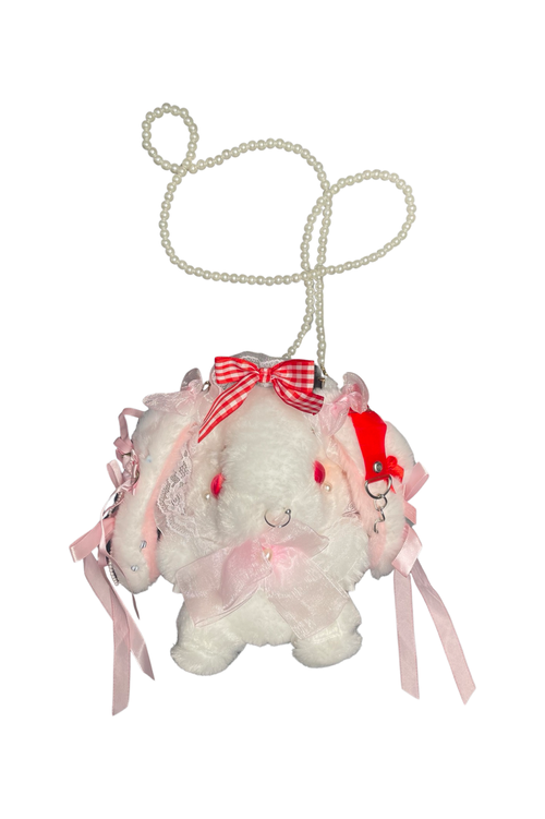 red bow bunny bag