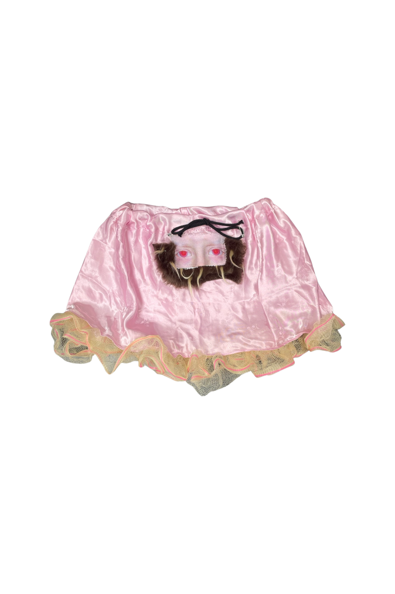 albino ruffle silk skirt