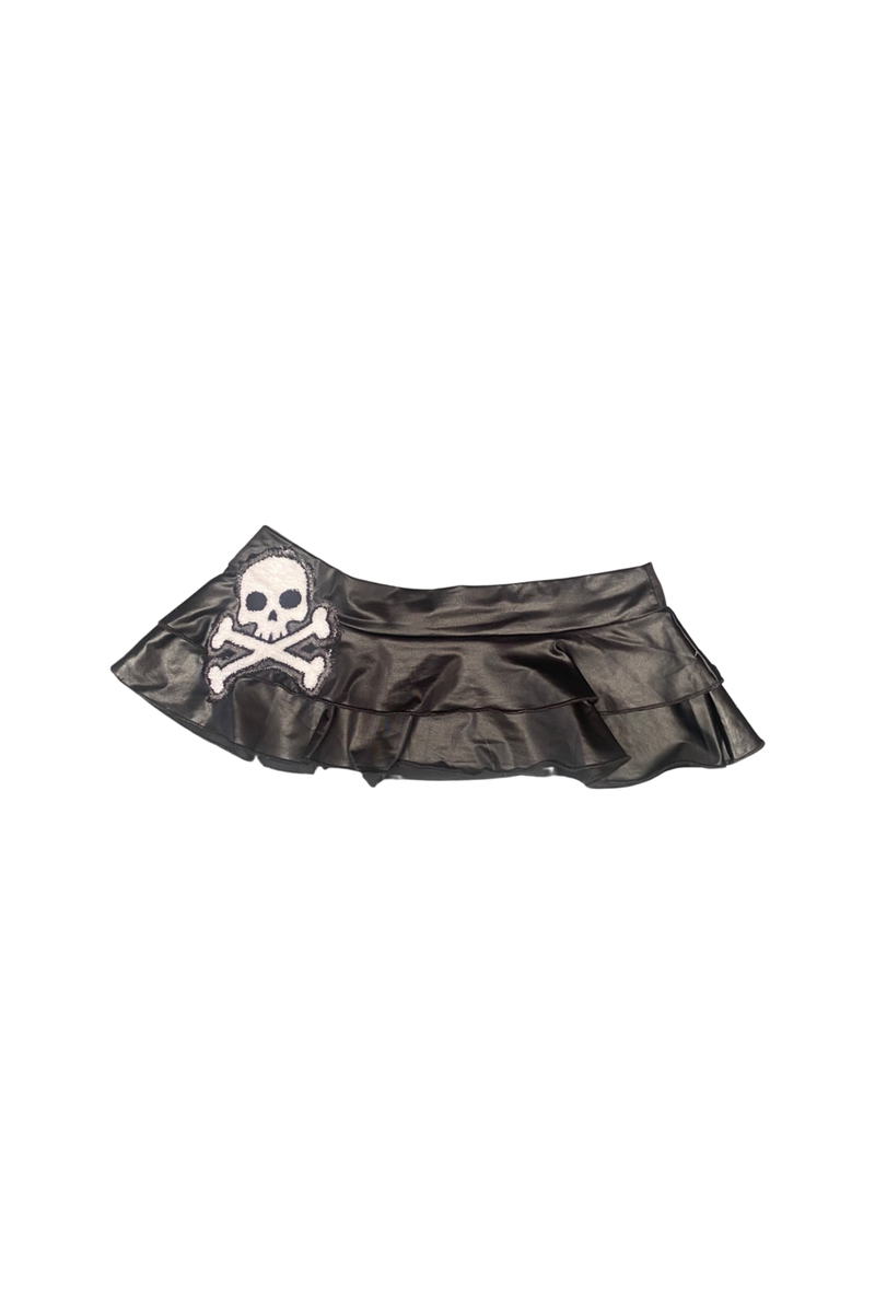 Patrick saunders skull mini mini skirt