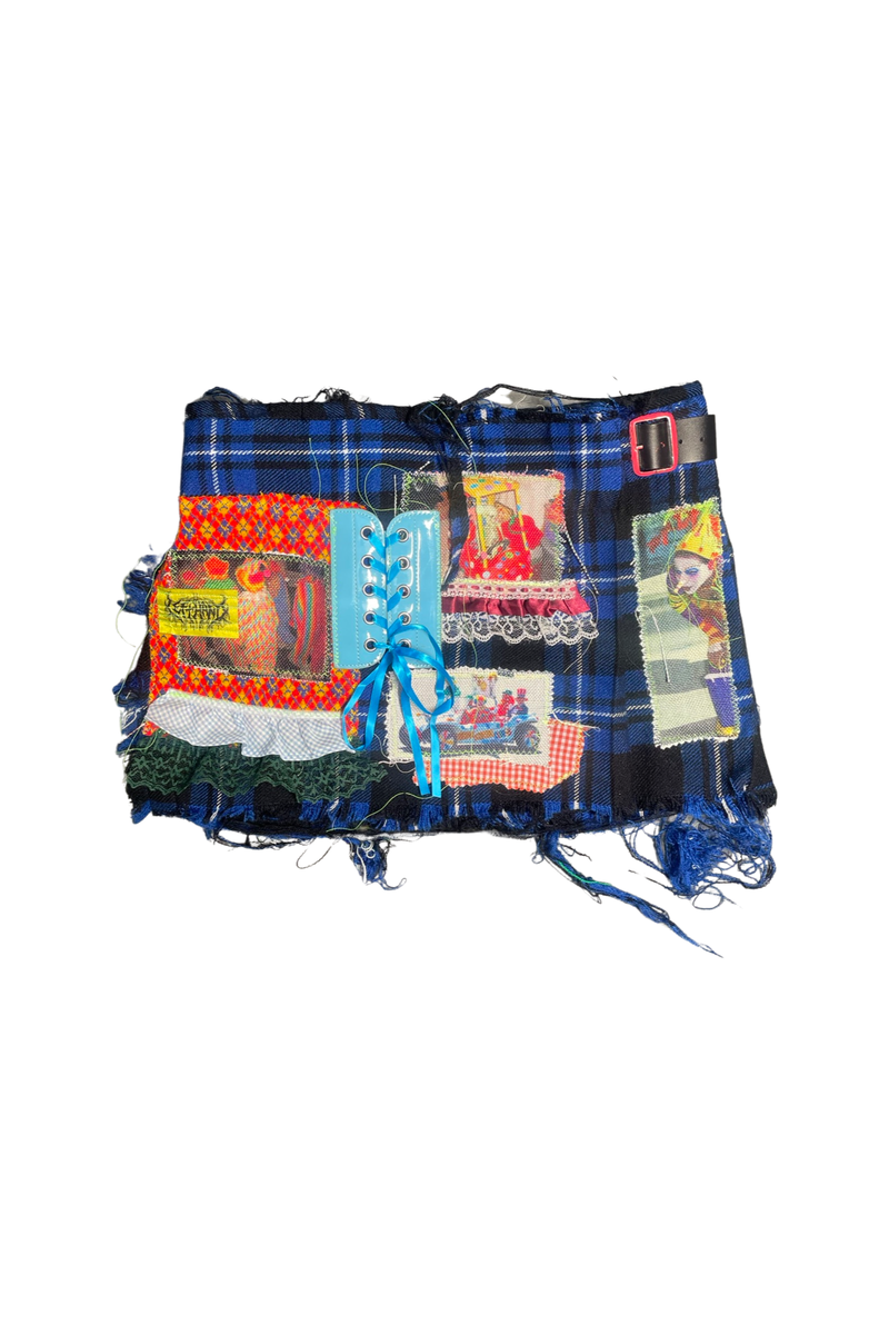 blue clown mini kilt