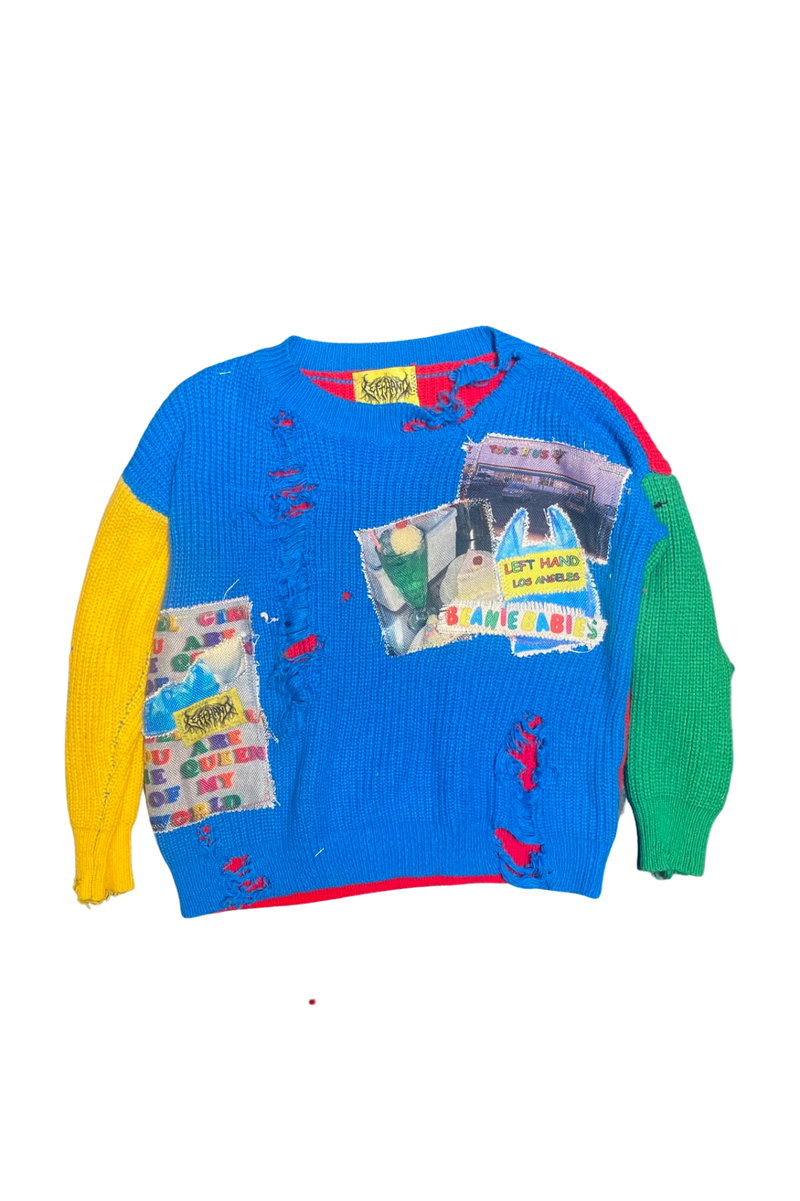 shop thriftd colorblock sweater