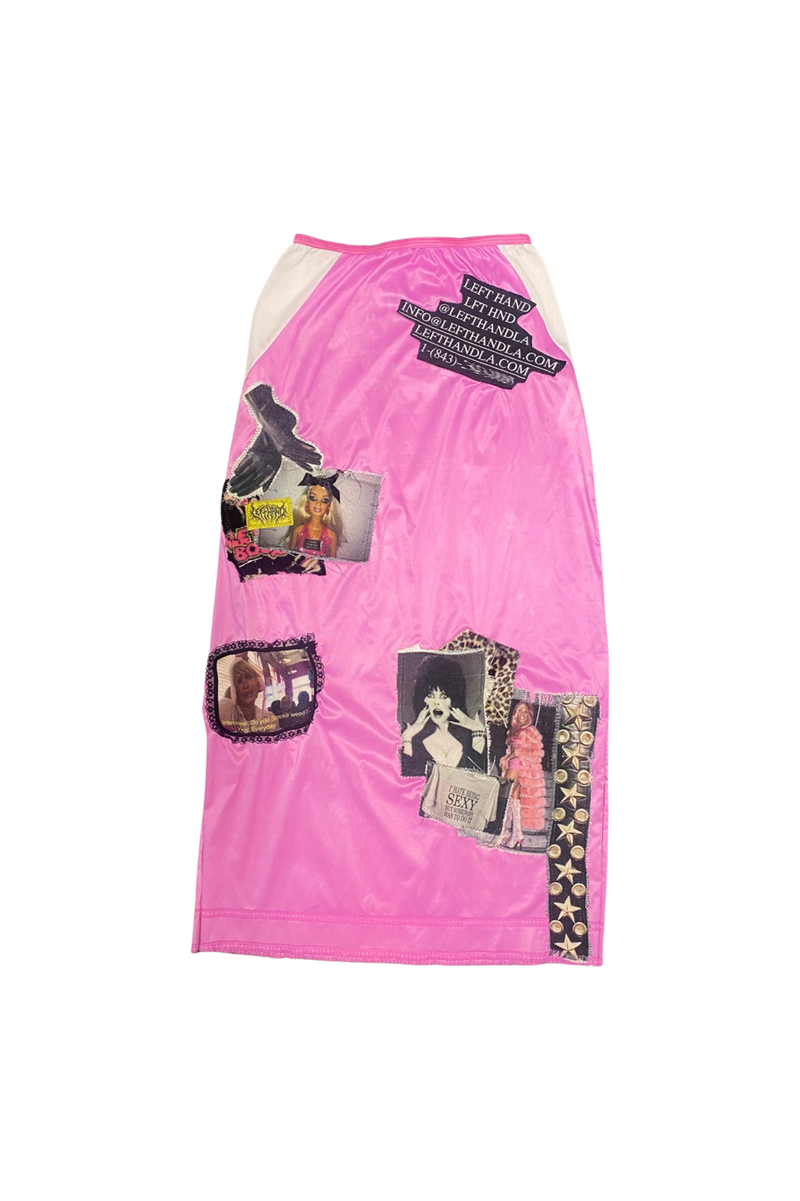 pink maxi barbie skirt