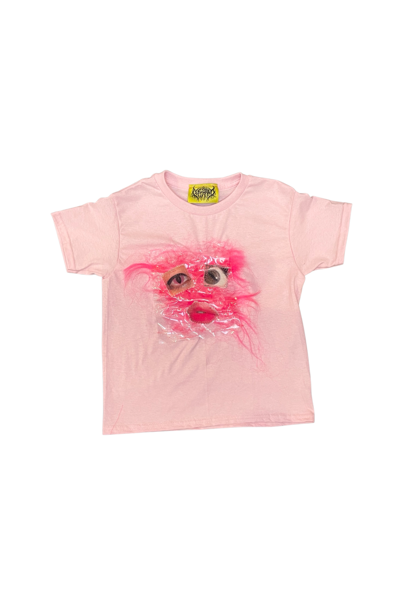 pink plastic face bb tee